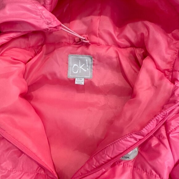 OK KIDS PINK PUFFER SNOW SUIT JACKET 3-6 MONTH BABY NEW - Picture 4 of 5